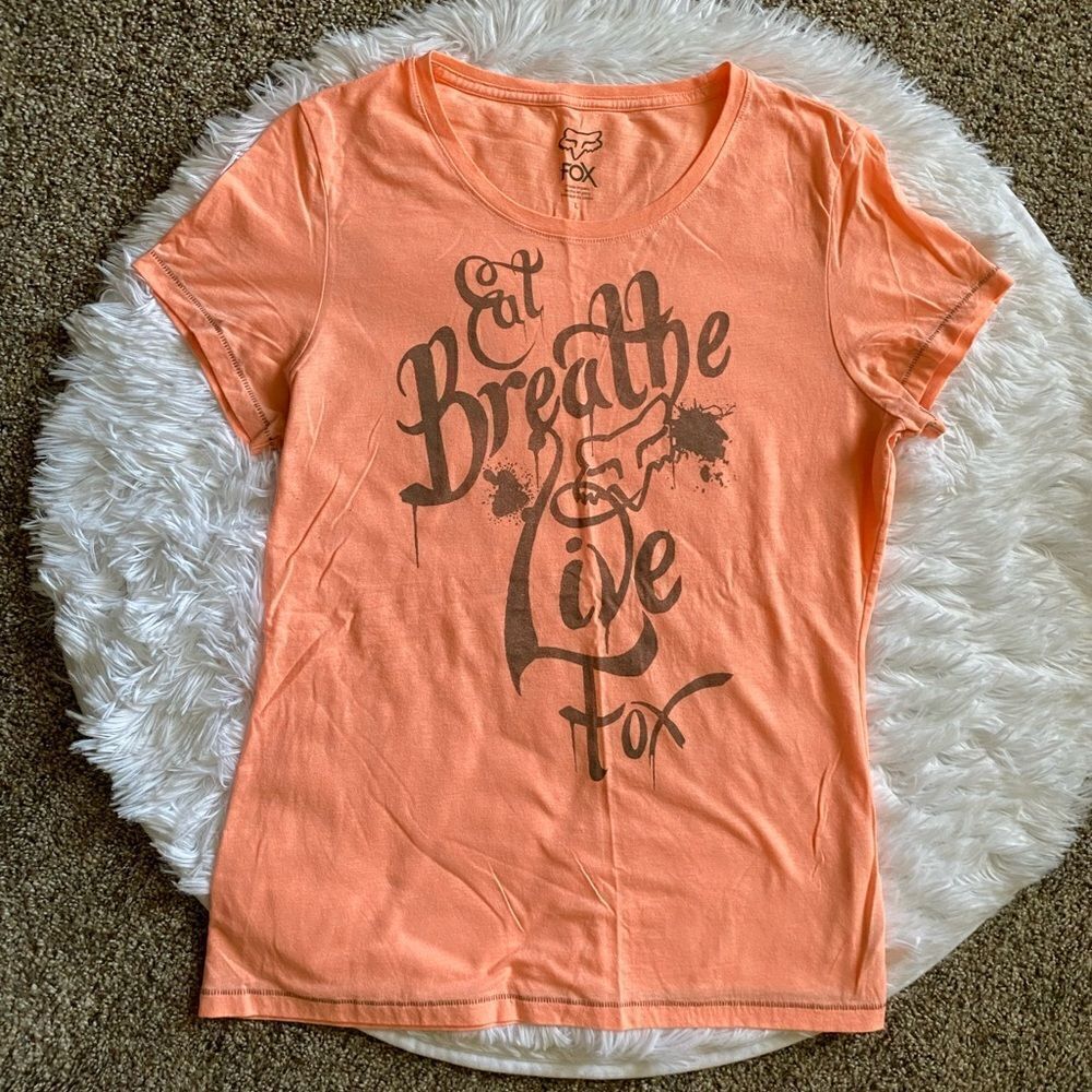 Fox Racing T-shirt Peach Womens Size Large‎